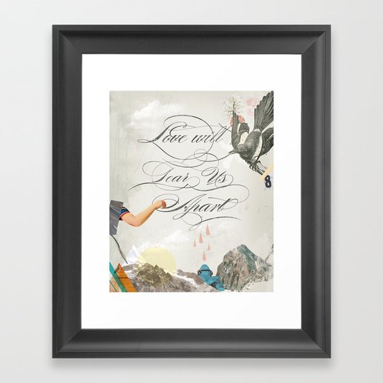L.W.T.U.A (Love will tear us apart) Framed Art Print