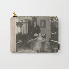 Portrait of an unknown man and woman in a living room, anonymous, c. 1920 - c. 1940 Carry-All Pouch