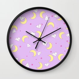 usagi bed Wall Clock | Retro, Usagi, Pattern, Luna, Mahoushoujo, Graphicdesign, Kawaii, Serena, Tsukino, Japanjapanese 