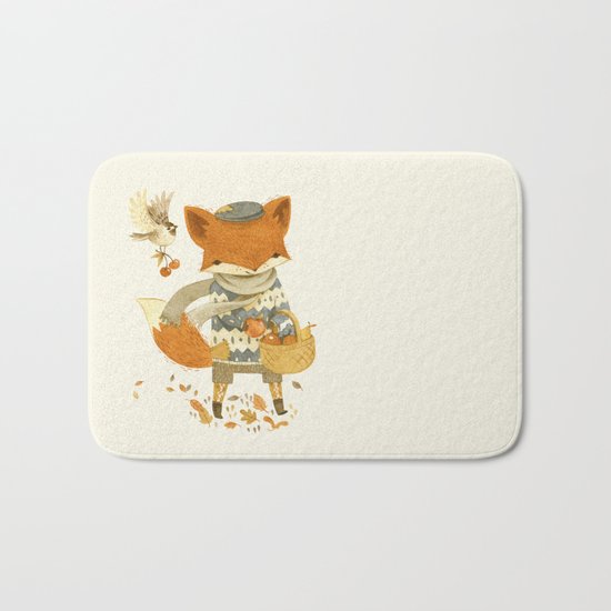 Fritz the Fruit-Foraging Fox Bath Mat