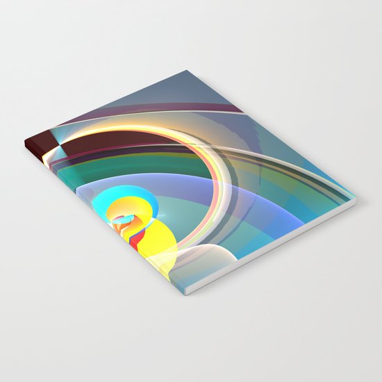 Modern colourful abstract with circles in motion Notebook