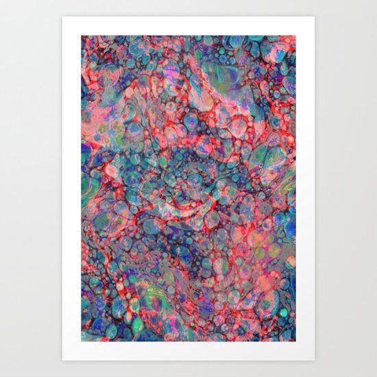 Opalescent Marble Art Print