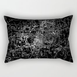 Fayetteville Black Map Rectangular Pillow