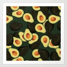 Avocado Pattern Art Print