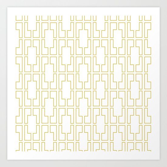 Simply Mid-Century in Mod Yellow Art Print