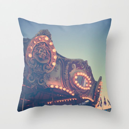 Twilight Carnival Ride Throw Pillow