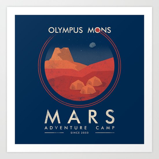 Mars Camp Art Print