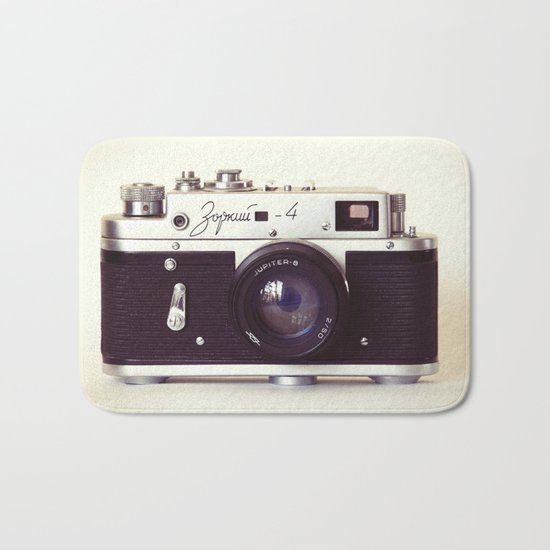 Zorki vintage camera Bath Mat