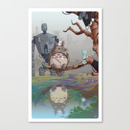 Robot Totoro & Friends Canvas Print