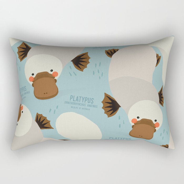 Platypus, Wildlife of Australia Rectangular Pillow