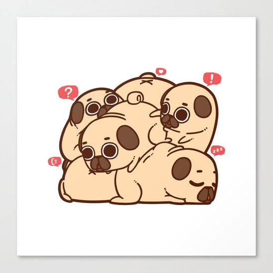 Puglie Grumblie Canvas Print