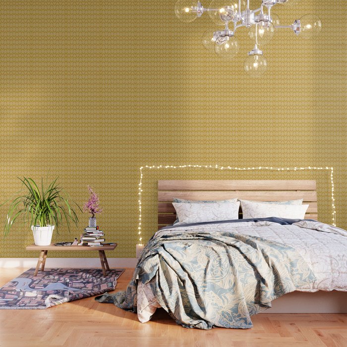 Bohemian Simple Arrows Gold & White Wallpaper