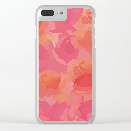 Soft Rose Bouquet Abstract Clear iPhone Case