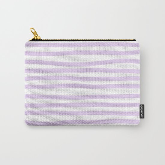 Lilac Stripes Horizontal Carry-All Pouch