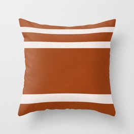 Retro orange stripes 1 Throw Pillow
