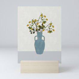 Vase with Lemon Branches Mini Art Print