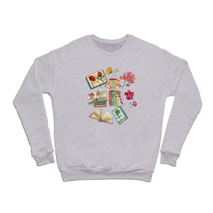 Blooms and Books Crewneck Sweatshirt