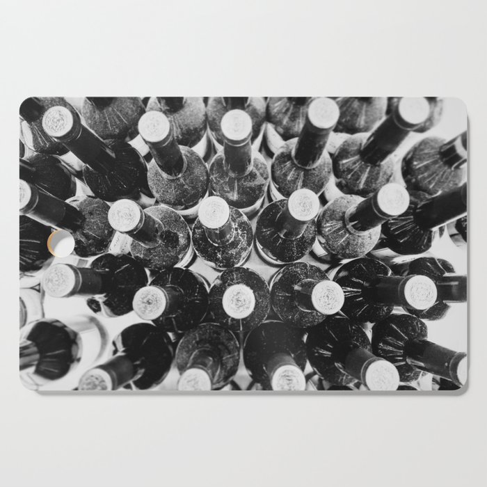 Black Wine Bottles Picture Cutting Board