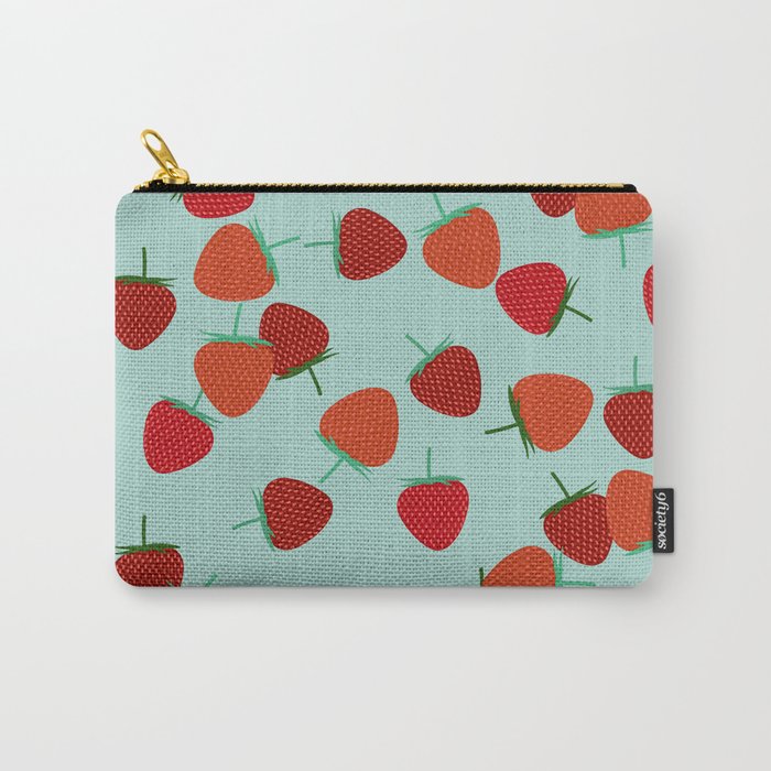 Strawberry Patch- Strawberry Pattern Carry-All Pouch