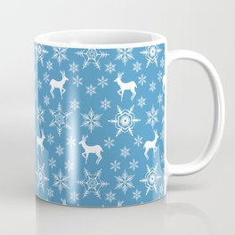 Snowflake Deer Pattern Coffee Mug