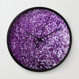 Purple Glitter #1 #decor #art #society6 Wall Clock