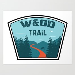 W&OD Trail Art Print