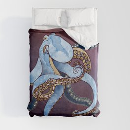 Metallic Octopus III Duvet Cover