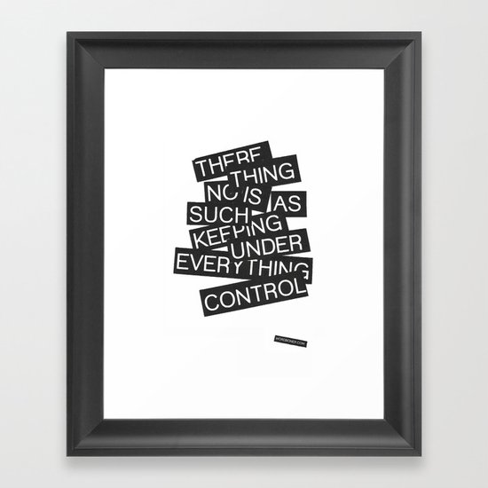 Under Control Framed Art Print