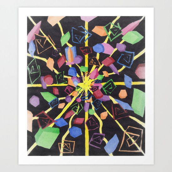 On edge #3 #watercolor #art #decor #society6 Art Print