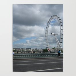 Great Britain Photography - London Eye Seen From A Bridge Poster