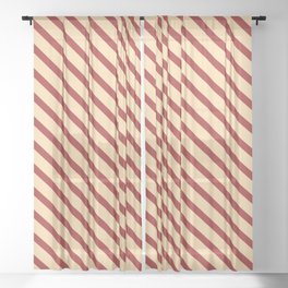 [ Thumbnail: Brown & Tan Colored Stripes Pattern Sheer Curtain ]