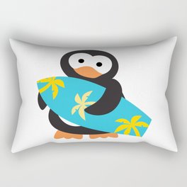 Surfing penguin Rectangular Pillow