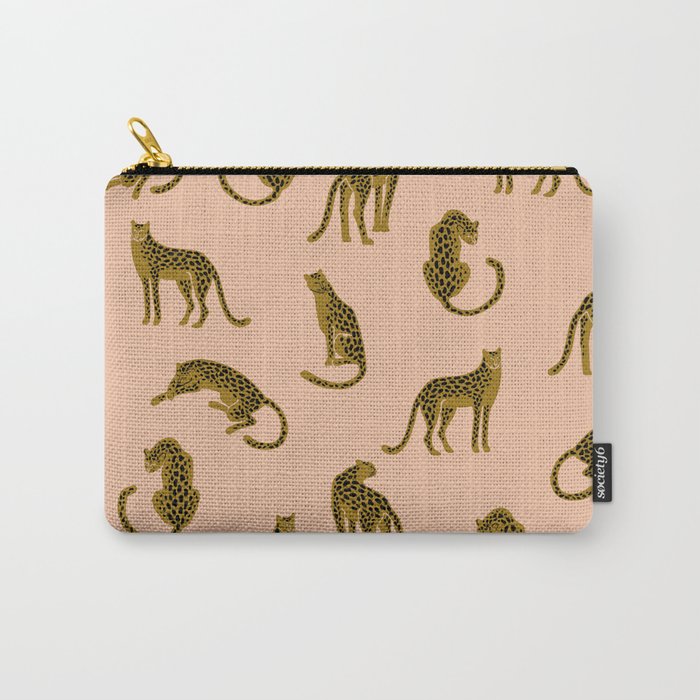 Blush Leopard Pattern Carry-All Pouch