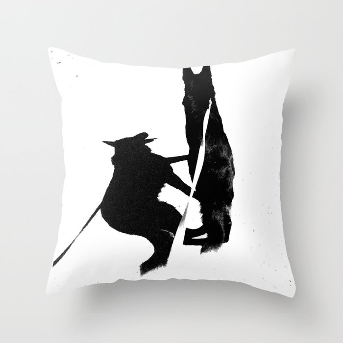 Shadow Dog Throw Pillow