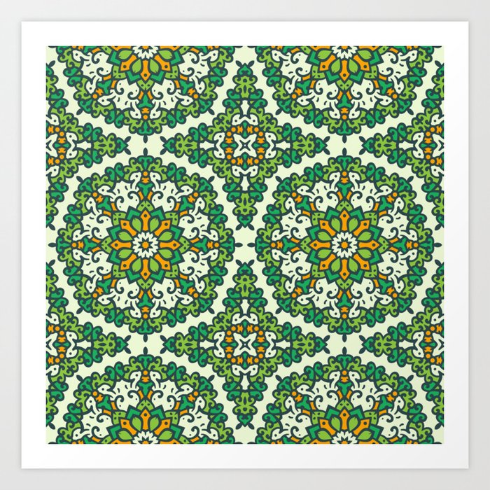 Traditional Moroccan Mosaic Art Print
