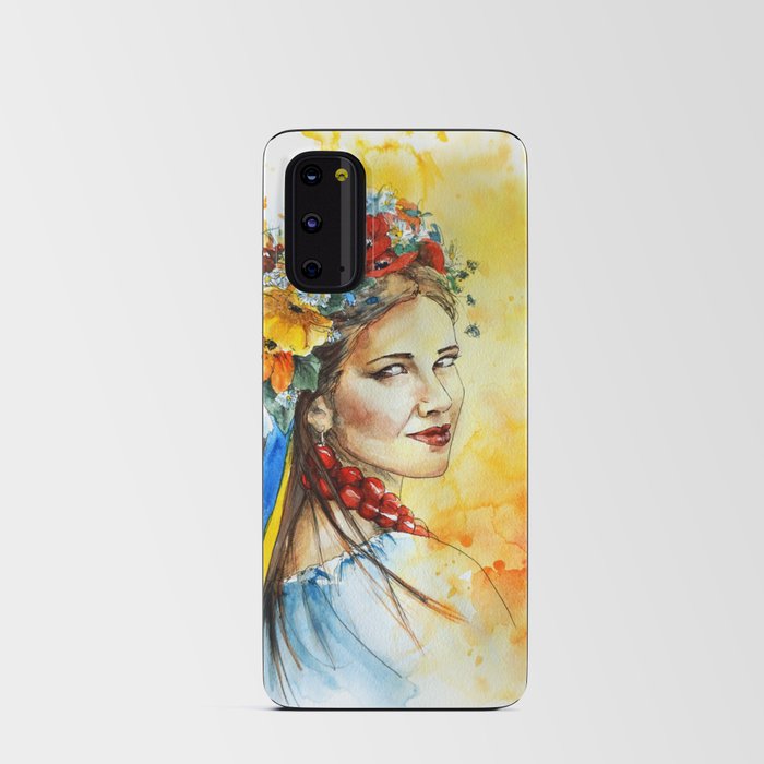 Ukrainian Traditional Woman Portrait Android Card Case