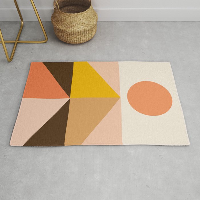 Abstraction_Sunrise_Triangles_Minimalism_001 Rug