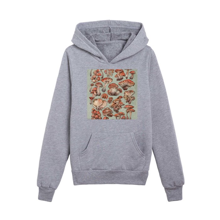 A Series of Mushrooms Kids Pullover Hoodie