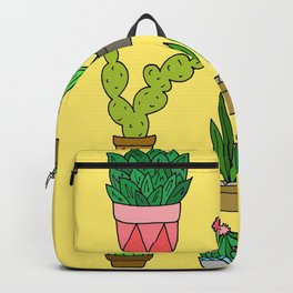 Plant Love (Bright Yellow) Backpack | Graphicdesign, Kaktus, Plants, Cactus, Illustration, Nature, Comic 