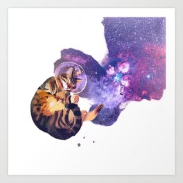 Catstronaut Art Print