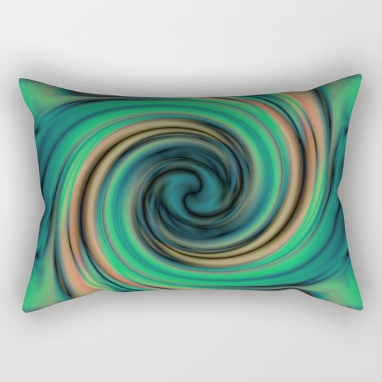 Green Maelstrom Rectangular Pillow
