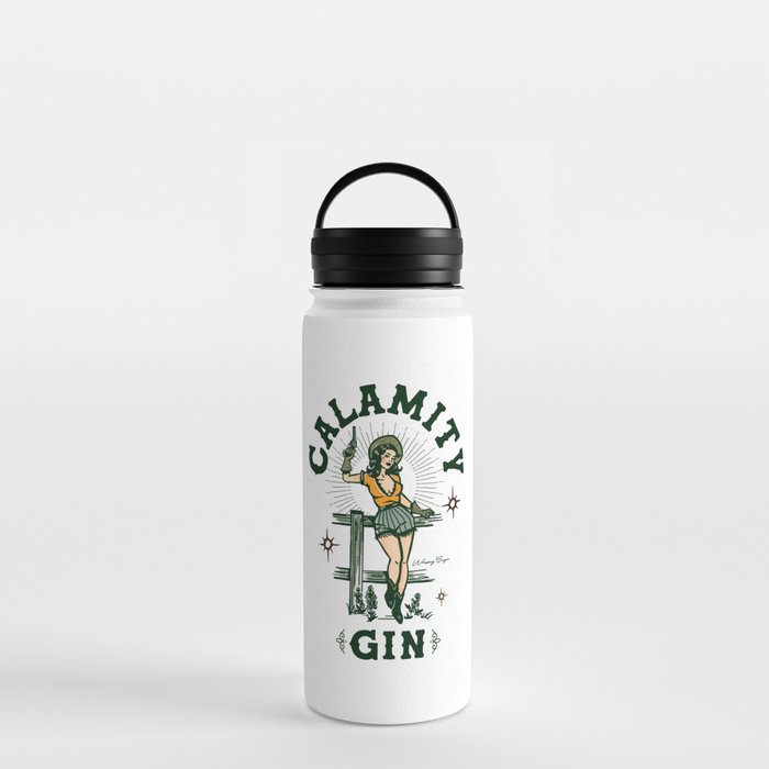 Calamity Gin Cowgirl Pinup Water Bottle