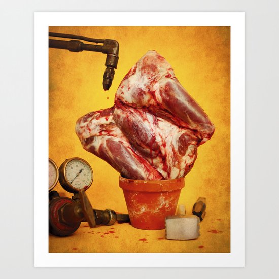 Foodscapes II: Growing meat Art Print