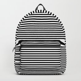 Horizontal Stripes in Black and White Backpack