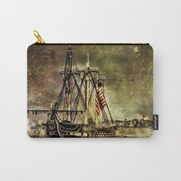 Tall ship USS Constitution Carry-All Pouch | History, Mast, Textures, Massachusetts, Harbor, Independenceday, Long Exposure, Usa, Freedom, Digital 