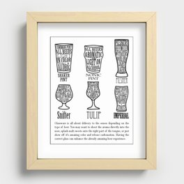 Beer Glass InfoGraphic Recessed Framed Print