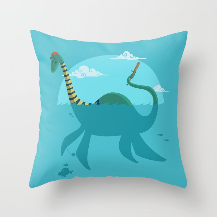 Loch"Ness" Monster Throw Pillow