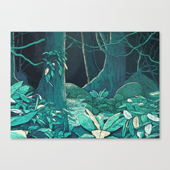 Forest at Night Canvas Print