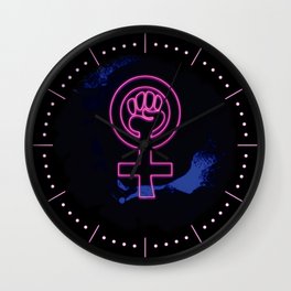feminist lens logo clock Wall Clock