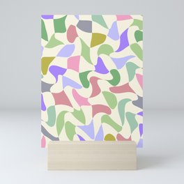 Wavy Colorful Checkered Pattern  Mini Art Print